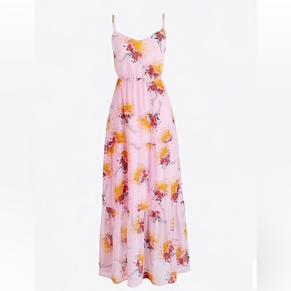 J. CREW MERCANTILE Floral Tiered Maxi Dress Sunburst Bouquet Size 12 - Picture 4 of 10